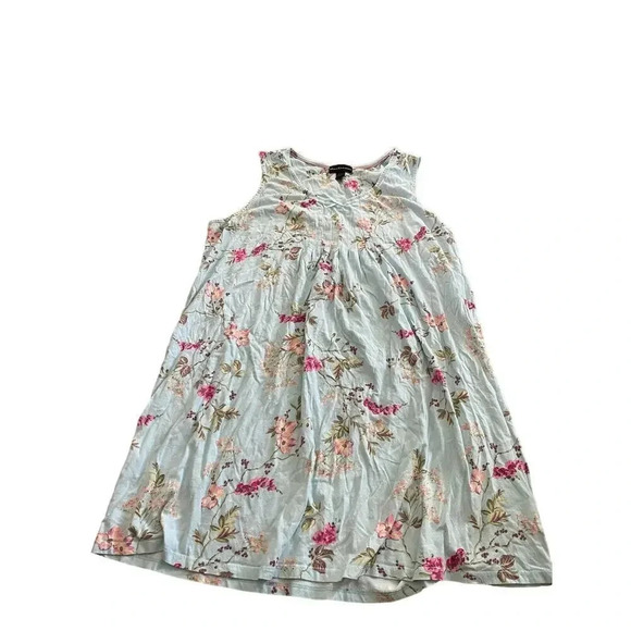 Miss Elaine Women's Multicolor Sleeveless Crew Neck Floral Top Size Large - Picture 1 of 7